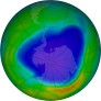 Antarctic ozone map for 2022-09-19